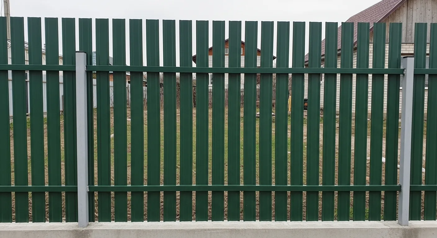 Забор из евроштакетника