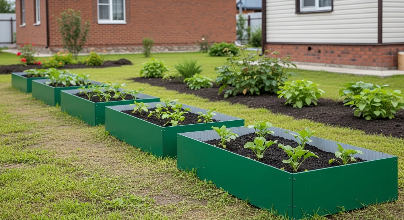 Металлические грядки для дачи
